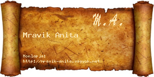 Mravik Anita névjegykártya